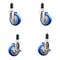 Service Caster 4 Inch 316SS Blue Poly Swivel 1-1/4 Inch Expanding Stem Caster Brake SCC, 2PK SS316EX20S414-PPUB-BLUE-2-TLB-2-114 - alternate 2